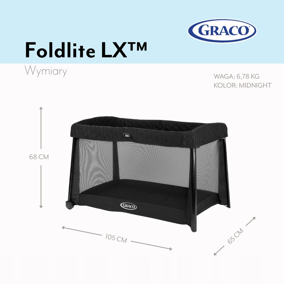 GRACO Baby crib playpen FOLDLITE LX compact folding two levels Medical device no