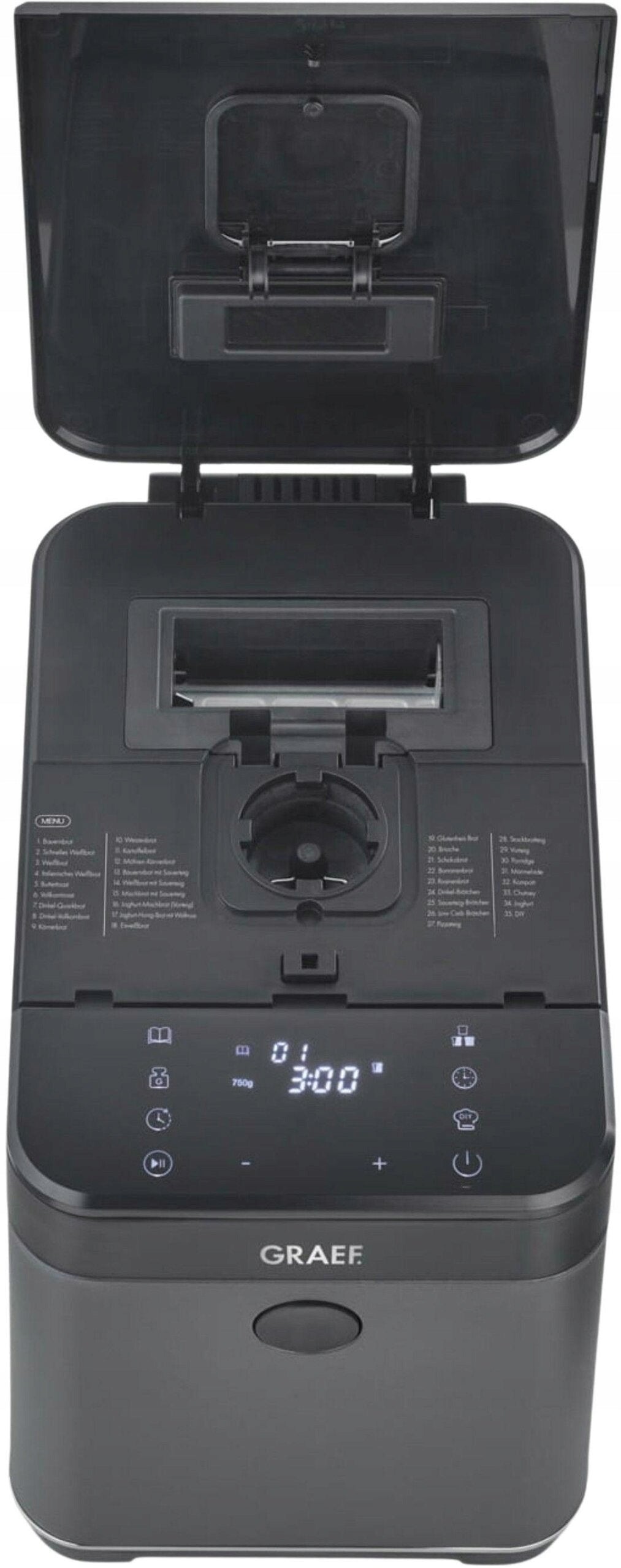 GRAEF Bread Maker BA 806 (24.3 x 31.8 x 36.1 cm) Dominant color black