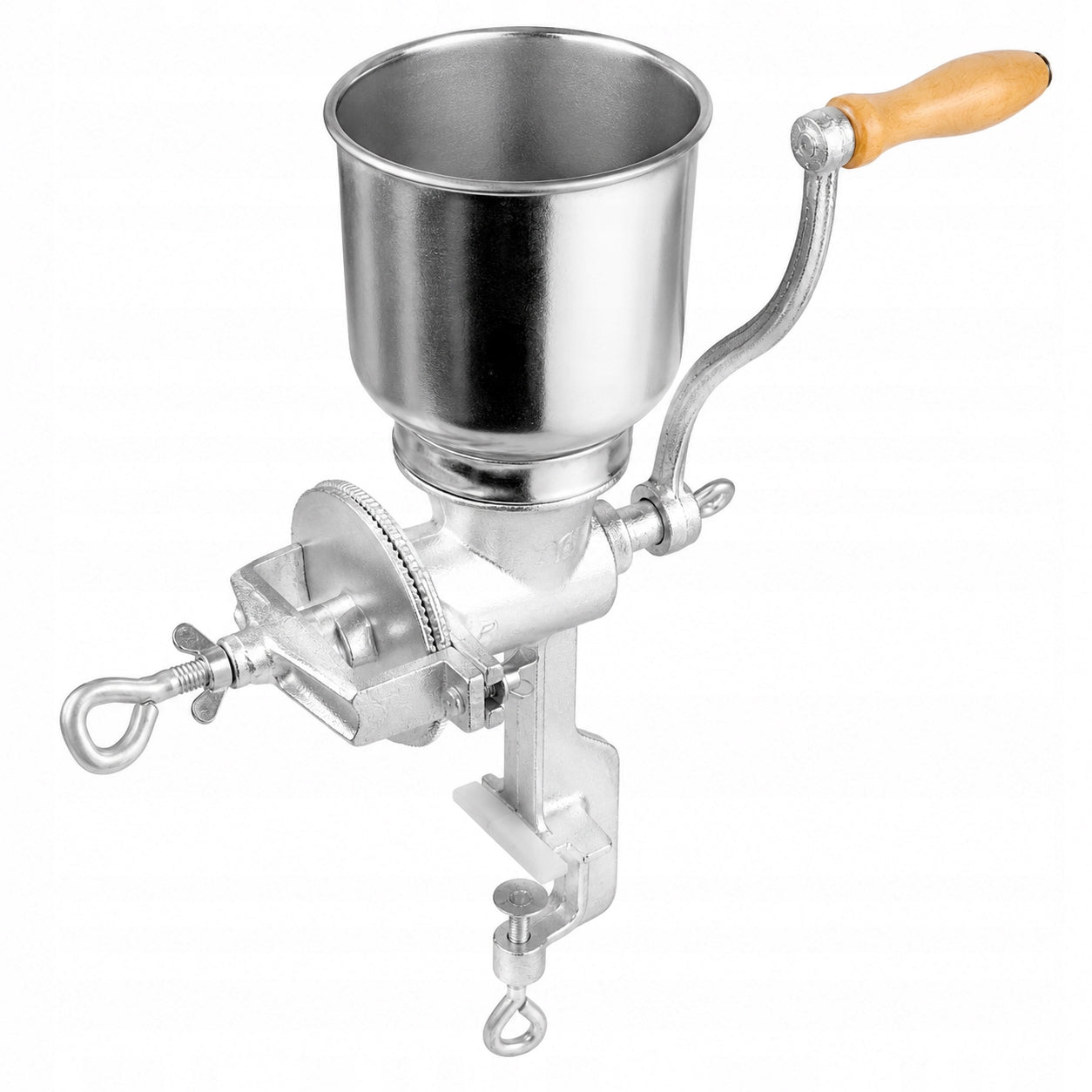 GRAIN GRINDER SHOT BLASTING MACHINE FOR GRINDING CEREAL HAND CAST IRON Color silver