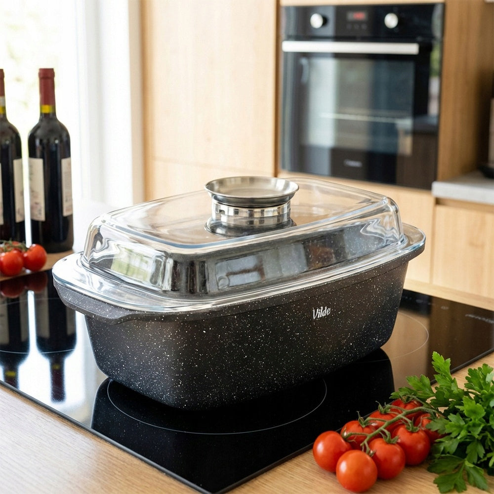 GRANITE Brittany with Lid Oven Goose Pot for Stove Packaging status original