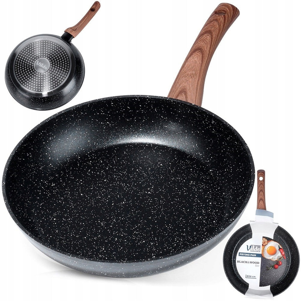 GRANITE frying pan for frying stewing VILDE 26 cm for gas induction
