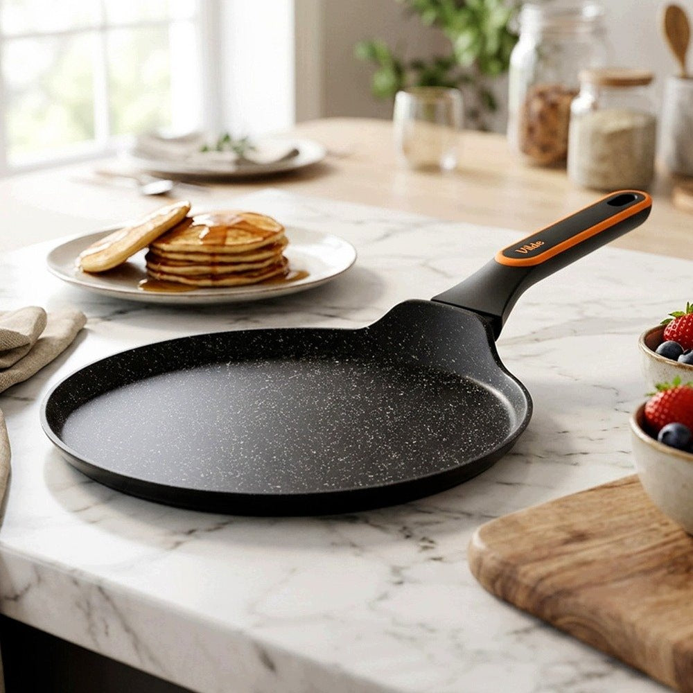 GRANITE pan for pancakes omelet pancakes low flat 26 cm VILDE Packaging status original