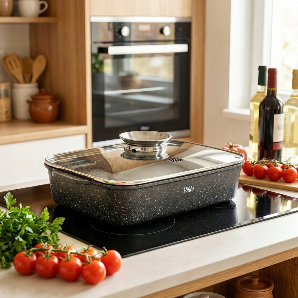 GRANITE pan with lid oven pot for stove 3,5L Packaging status original