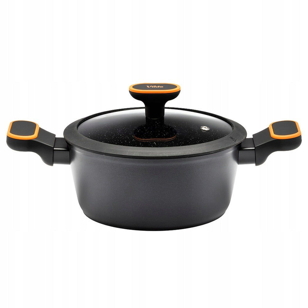 GRANITE pot with lid for cooking stewing VILDE 20 cm 2,5L Manufacturer code 5900670117174