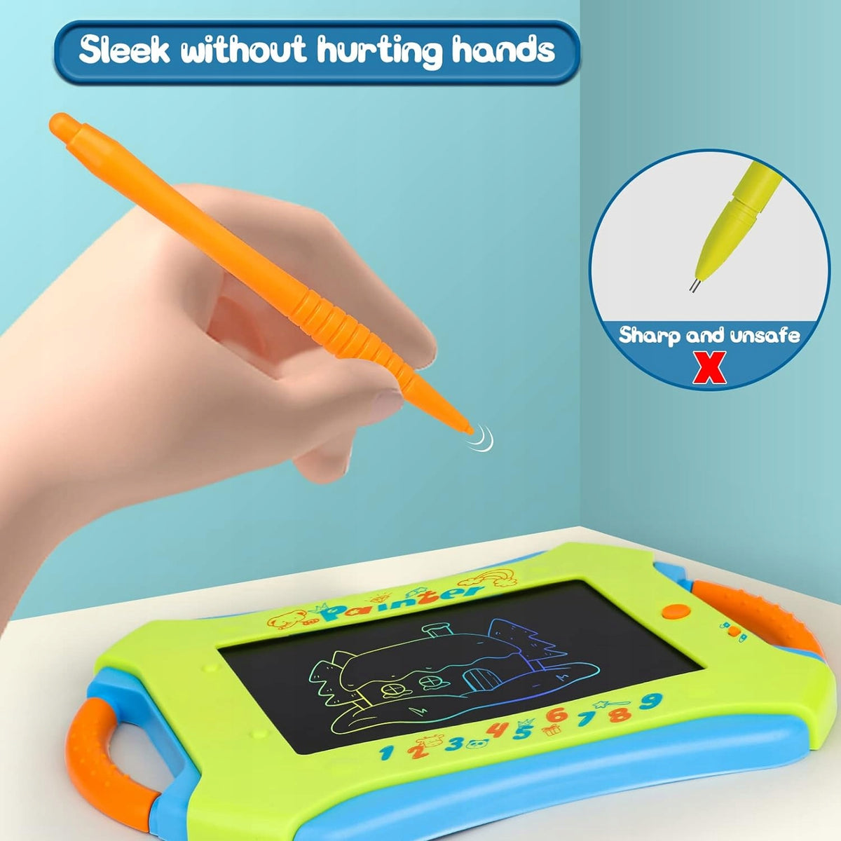 GRAPHICS TABLET FOR CHILDREN DRAWING WRITING 8.5' LCD MAGNETIC BOARD Packaging status original
