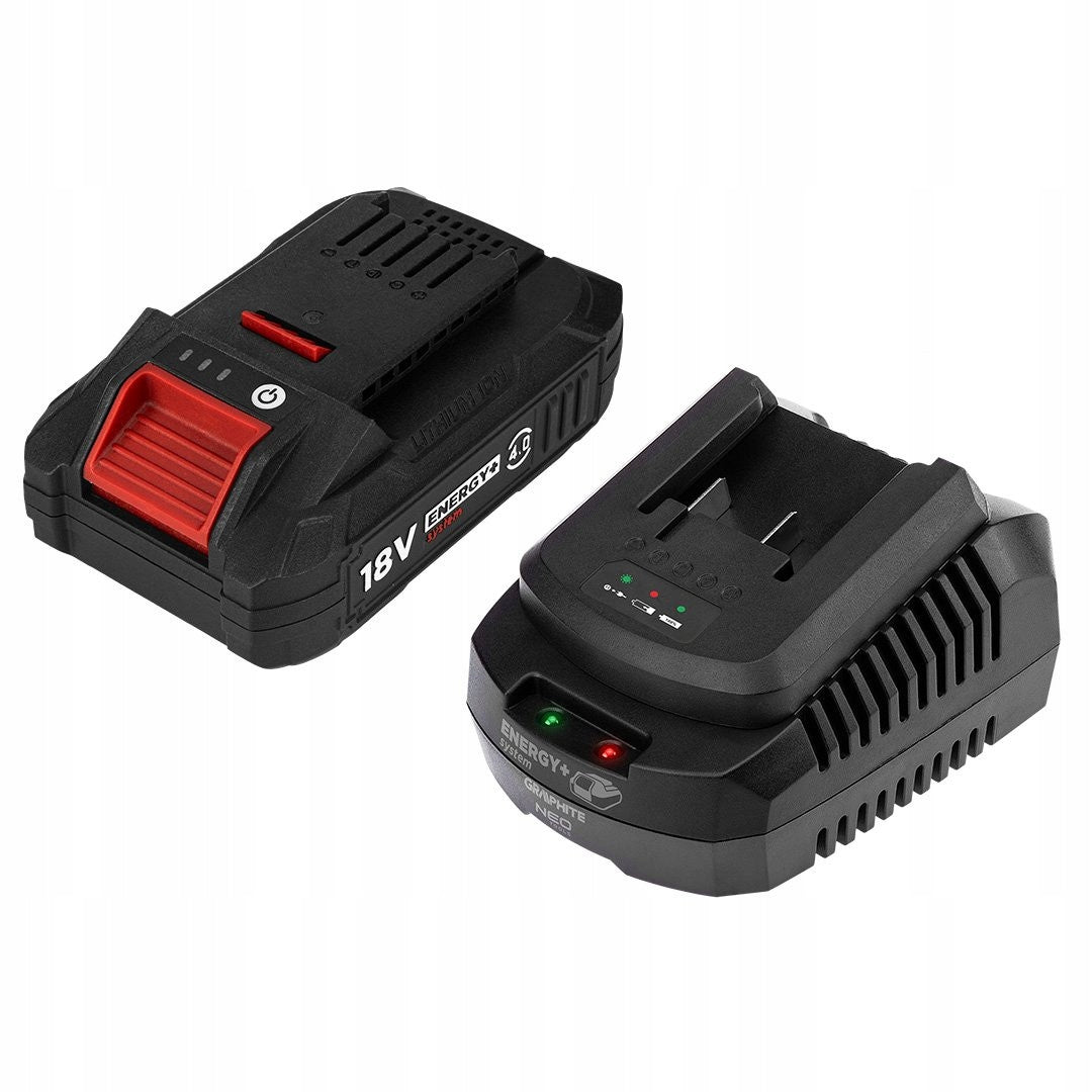 GRAPHITE Charger + Battery 4.0Ah Cell 21700 BOOSTUP Energy+ 58G004-1 Manufacturer code 58GE132