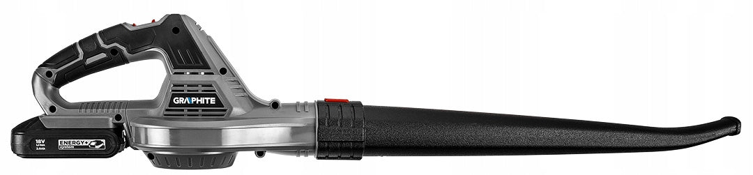 GRAPHITE Cordless Blower + 2Ah Battery + Light Leaf Charger Air velocity 190 km/h
