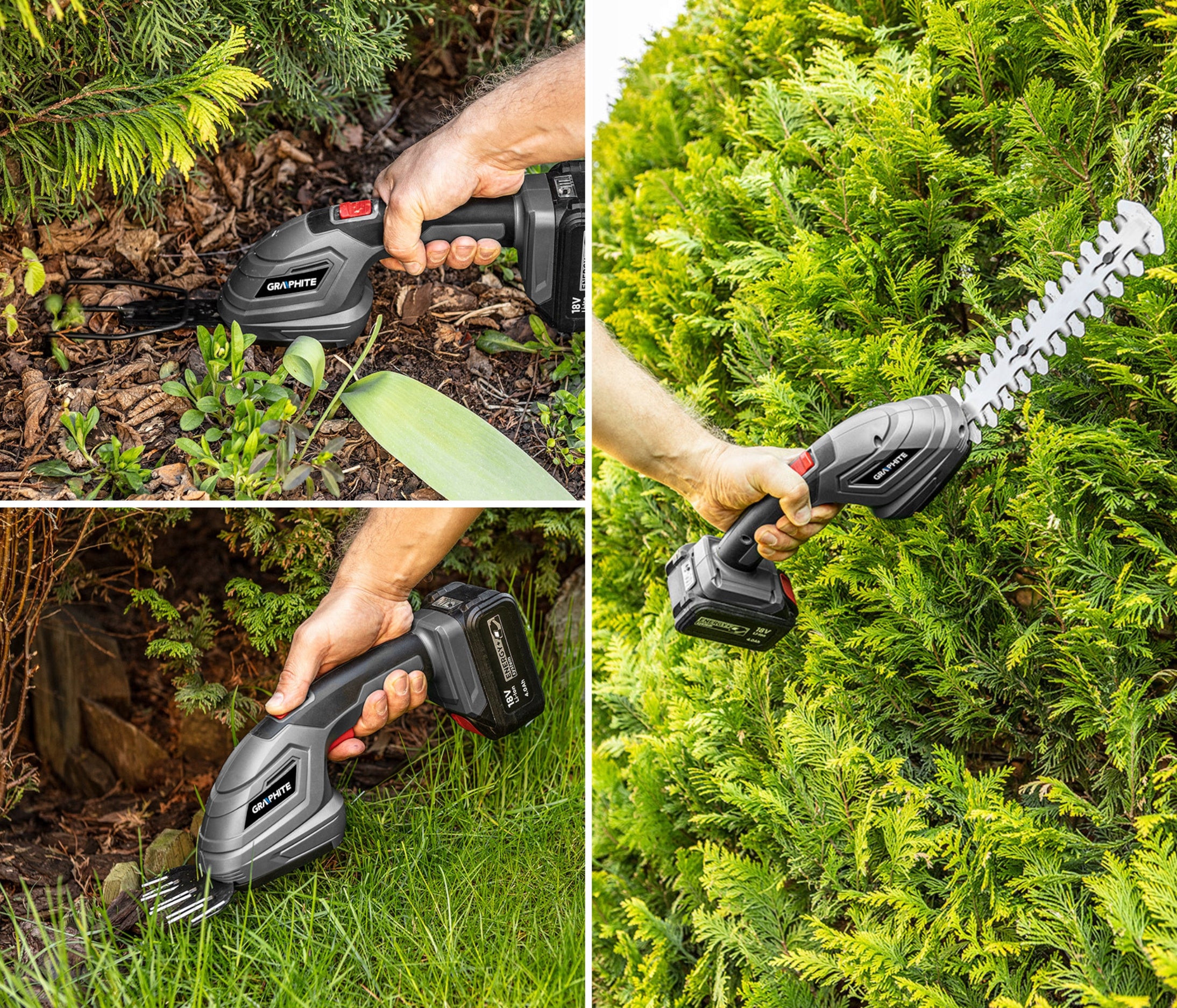 GRAPHITE Cordless Grass Trimmer 3in1 + 4Ah Battery + Charger Packaging status original