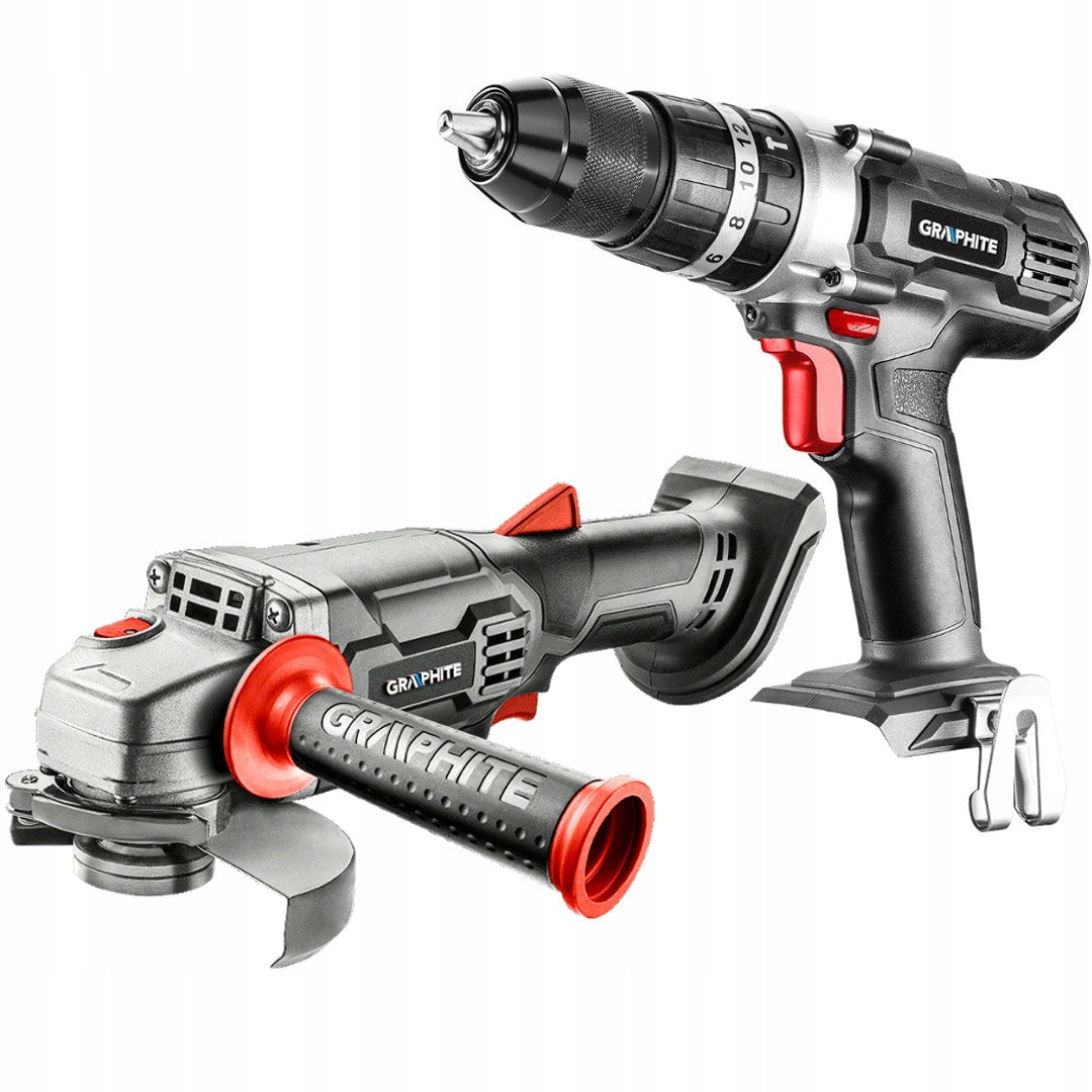 GRAPHITE GRINDER 125mm 58GE130 + IMPACT DRIVER 58G010 18V Energy+