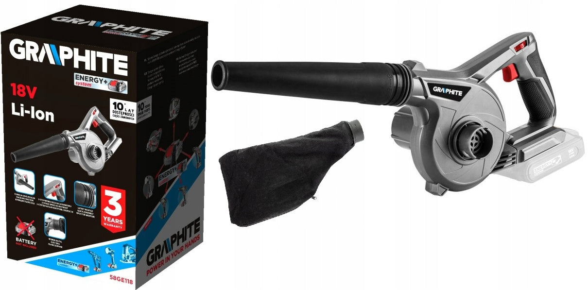 GRAPHITE Small blower Energy+ 18V SOLO 58GE118