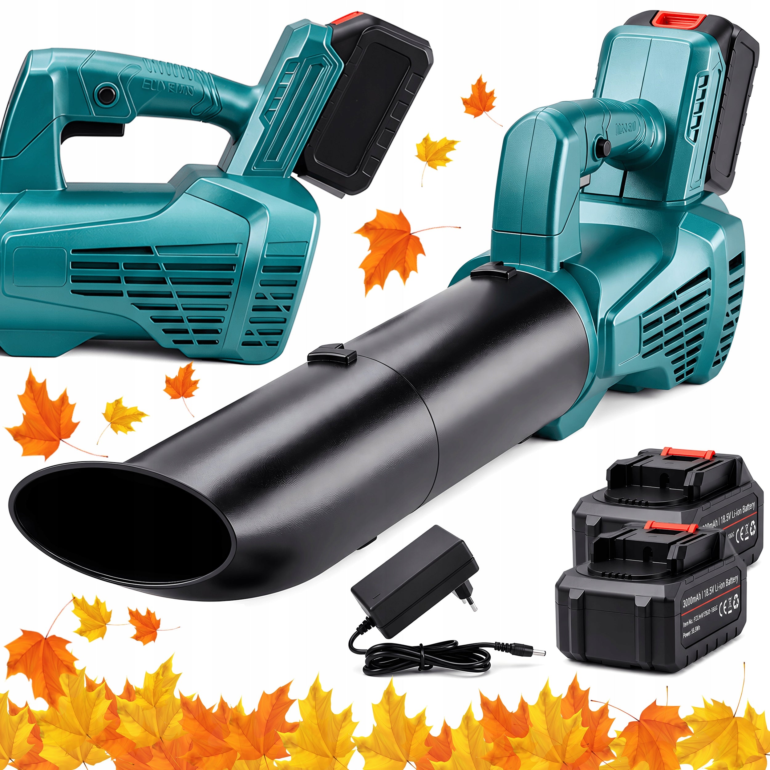 GRASS LEAF BLOWER CORDLESS ELECTRIC GARDEN STRONG 2xAku 3Ah