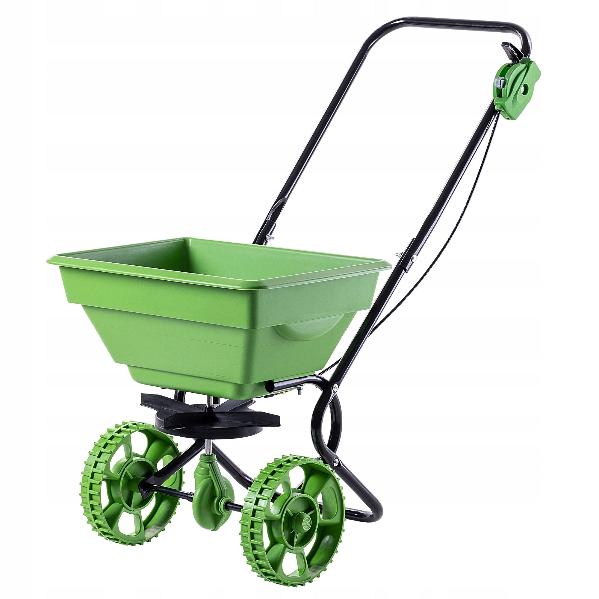 GRASS SEED DRILL 15L MANUAL SAND SALT SEED FERTILIZER SPREADER ON WHEELS Power supply handheld