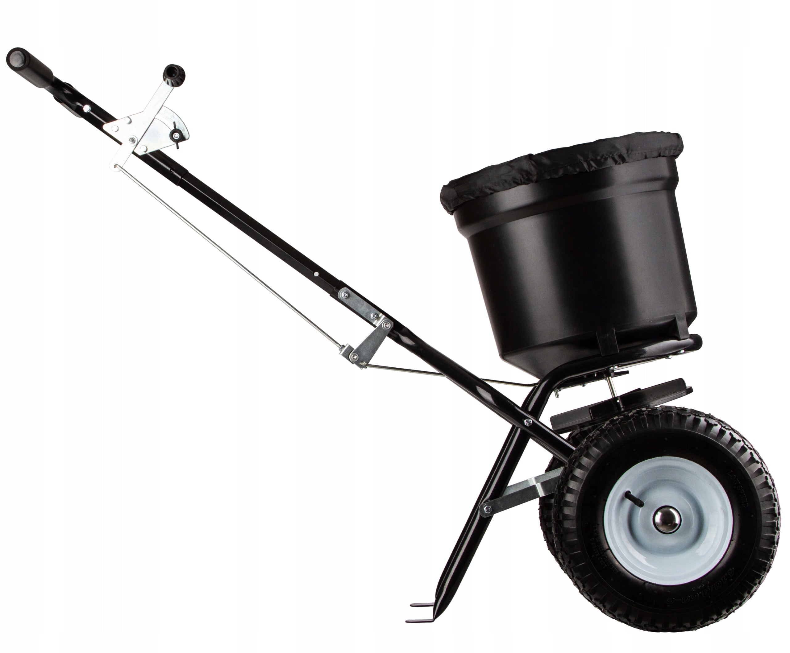 GRASS SEED DRILL 25L MANUAL SAND SALT SEED FERTILIZER SPREADER ON WHEELS Batteries included no