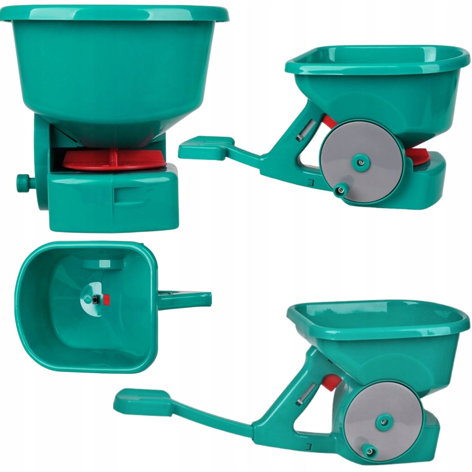 GRASS SEED FERTILIZER SEED DRILL MANUAL SPREADER WITH RETRACTABLE BRACKET