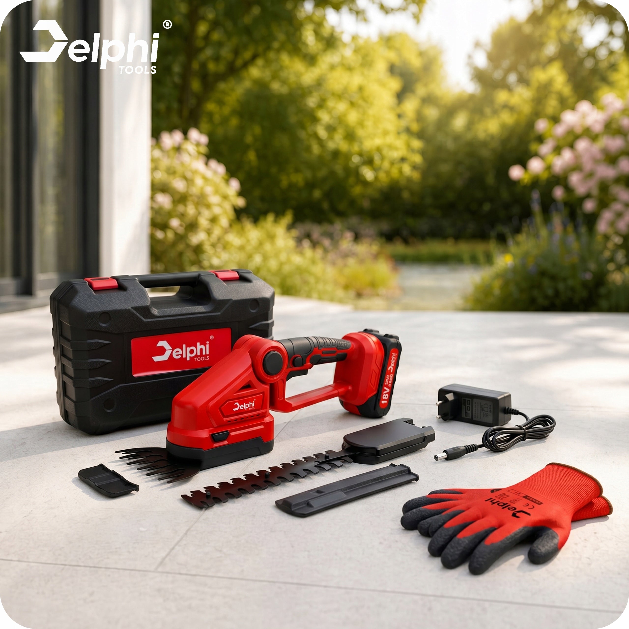 GRASS SHEARS CORDLESS ELECTRIC HEDGE TRIMMER 2Ah 2x BLADE Packaging status original
