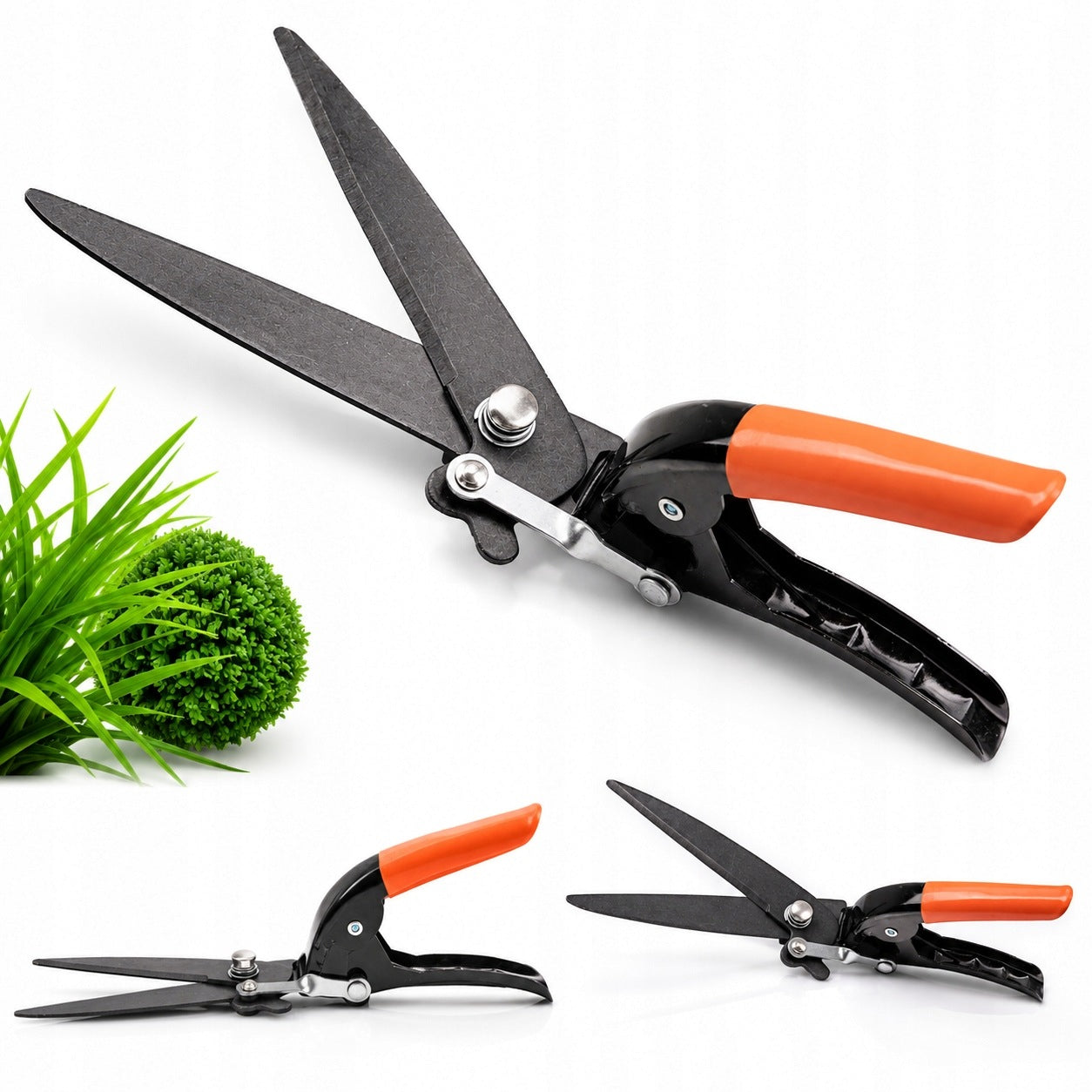 GRASS SHEARS HANDHELD 31cm STRONG FLOWER SHRUB SCISSORS STEEL