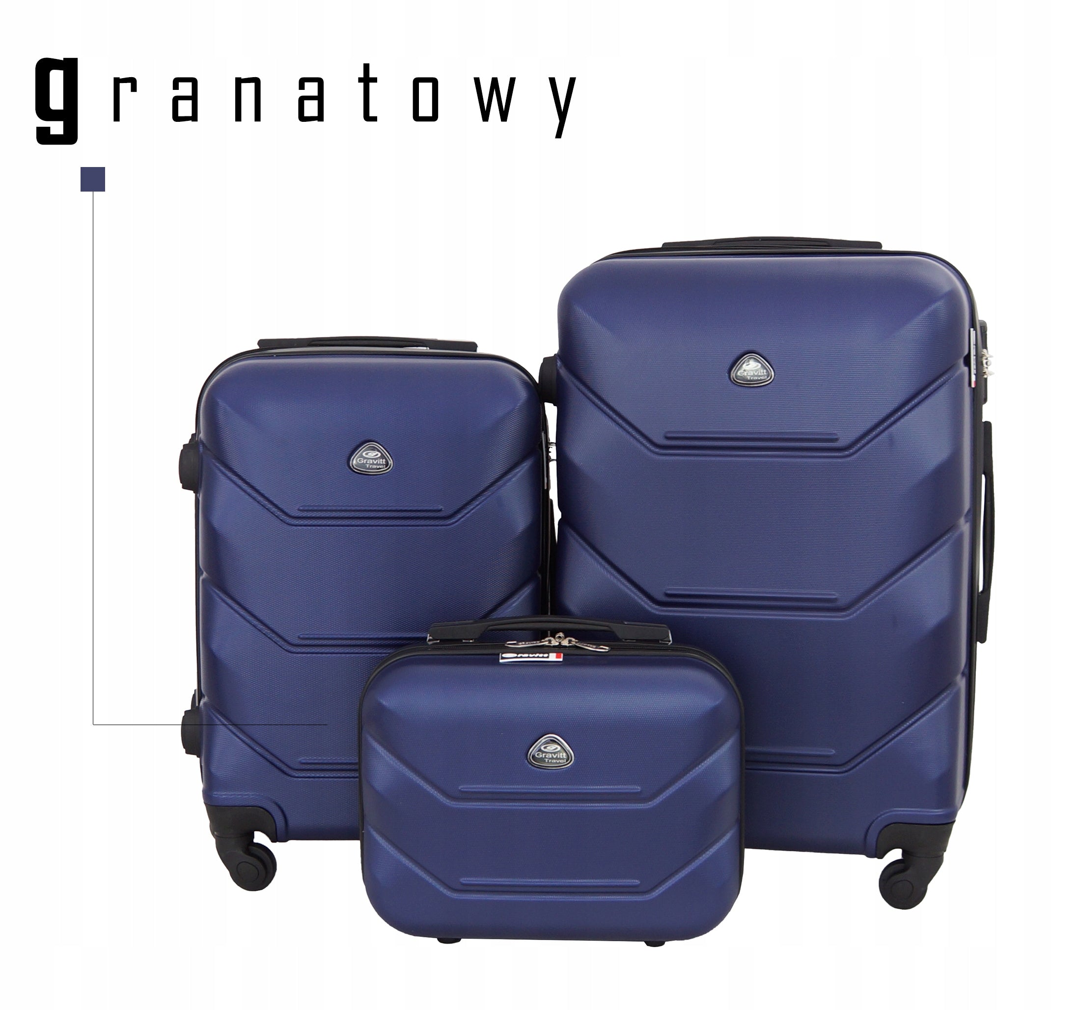 GRAVITT SUITCASE LUGGAGE SMALL SET 3in1 950 Brand Gravitt