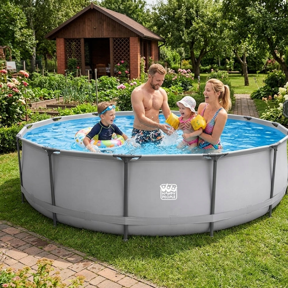 GREAT POOL Happy People GARDEN Framed 540x122cm LADDER PUMP MAT Volume 21953 l