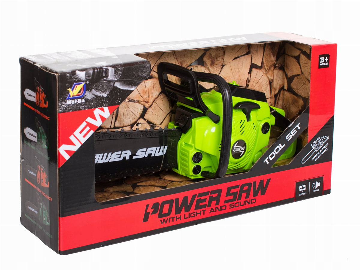 GREEN CHAINSAW FOR CHILDREN Color green
