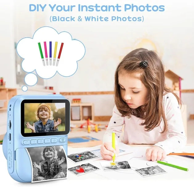 GREENKINDER Instant HD Digital Camera Printer 32GB SD Blue Brand no brand