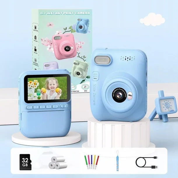 GREENKINDER Instant HD Digital Camera Printer 32GB SD Blue Manufacturer code B0CYSZW34N
