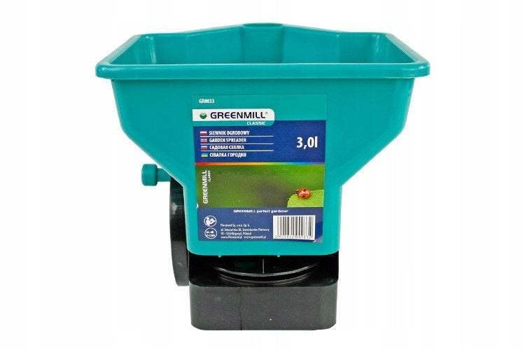 GREENMILL ROTARY MANUAL SEED DRILL FOR SEED GRASS SPREADER 3L GR0033 Manufacturer code GR0033