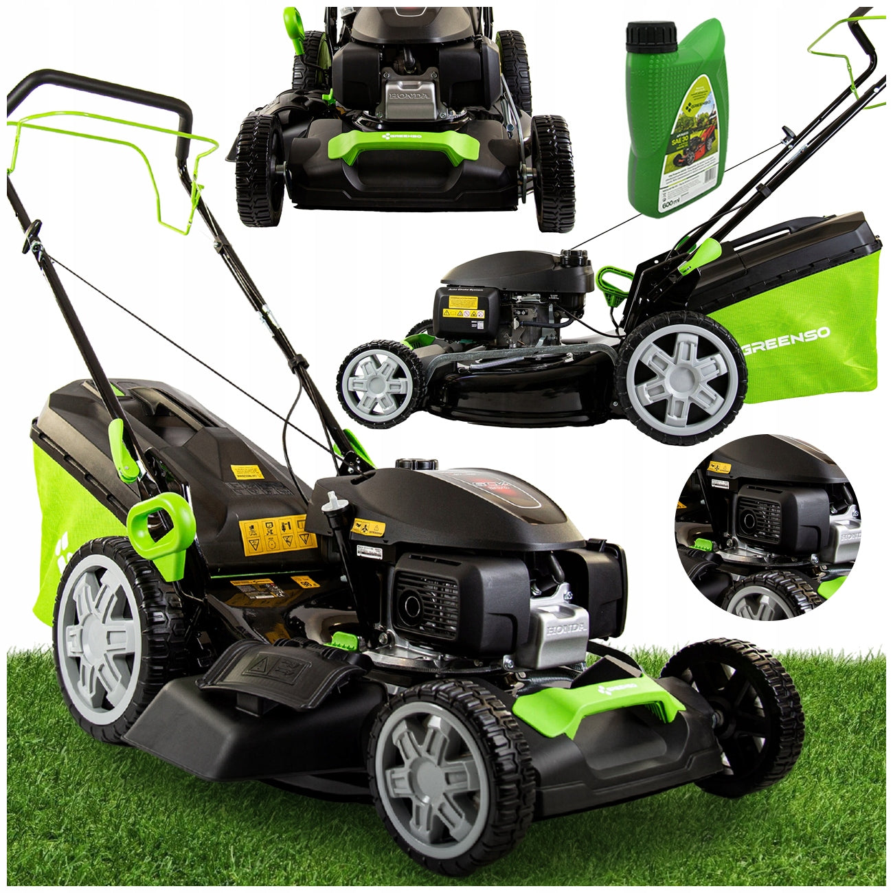 GREENSO Diesel mower with drive, 53CM, engine HONDA GCV200 5,6HP +OIL