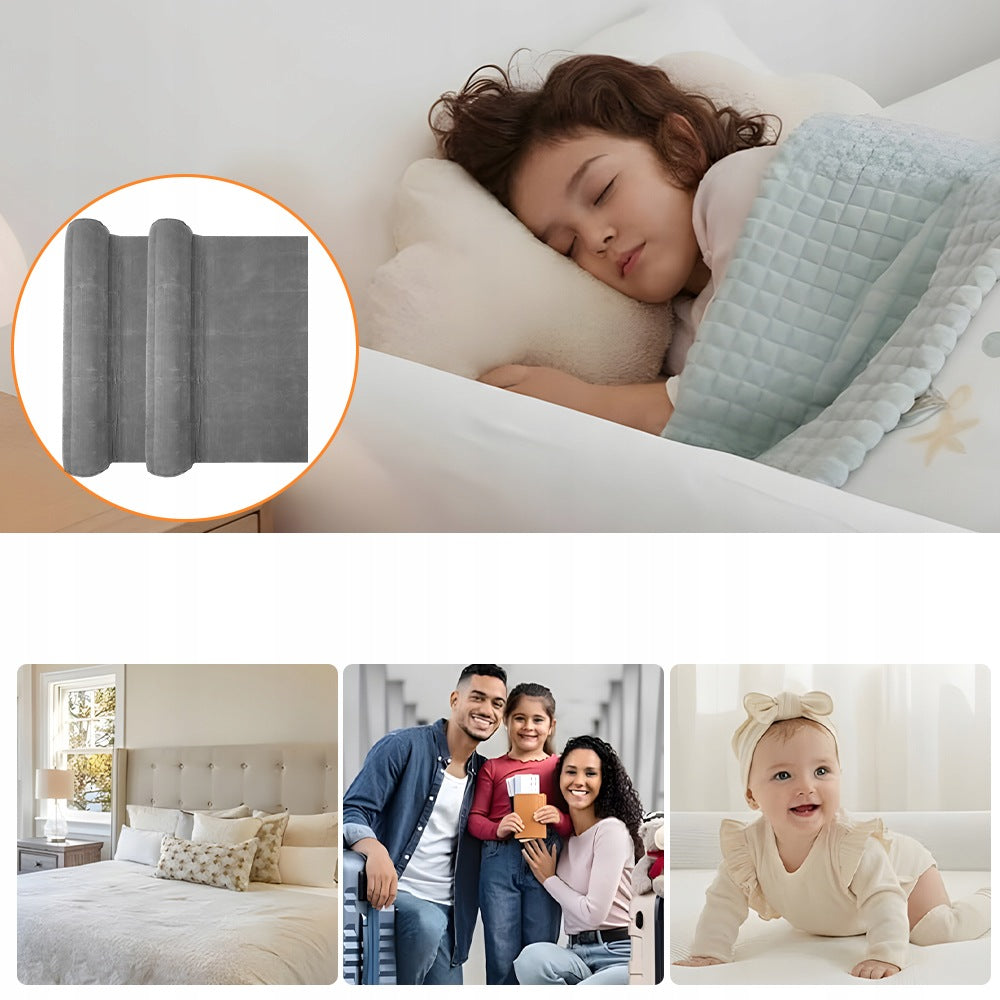 GREY INFLATABLE CHILDREN'S BED PROTECTION MATTRESS SAFE PVC 2PCS Packaging status original