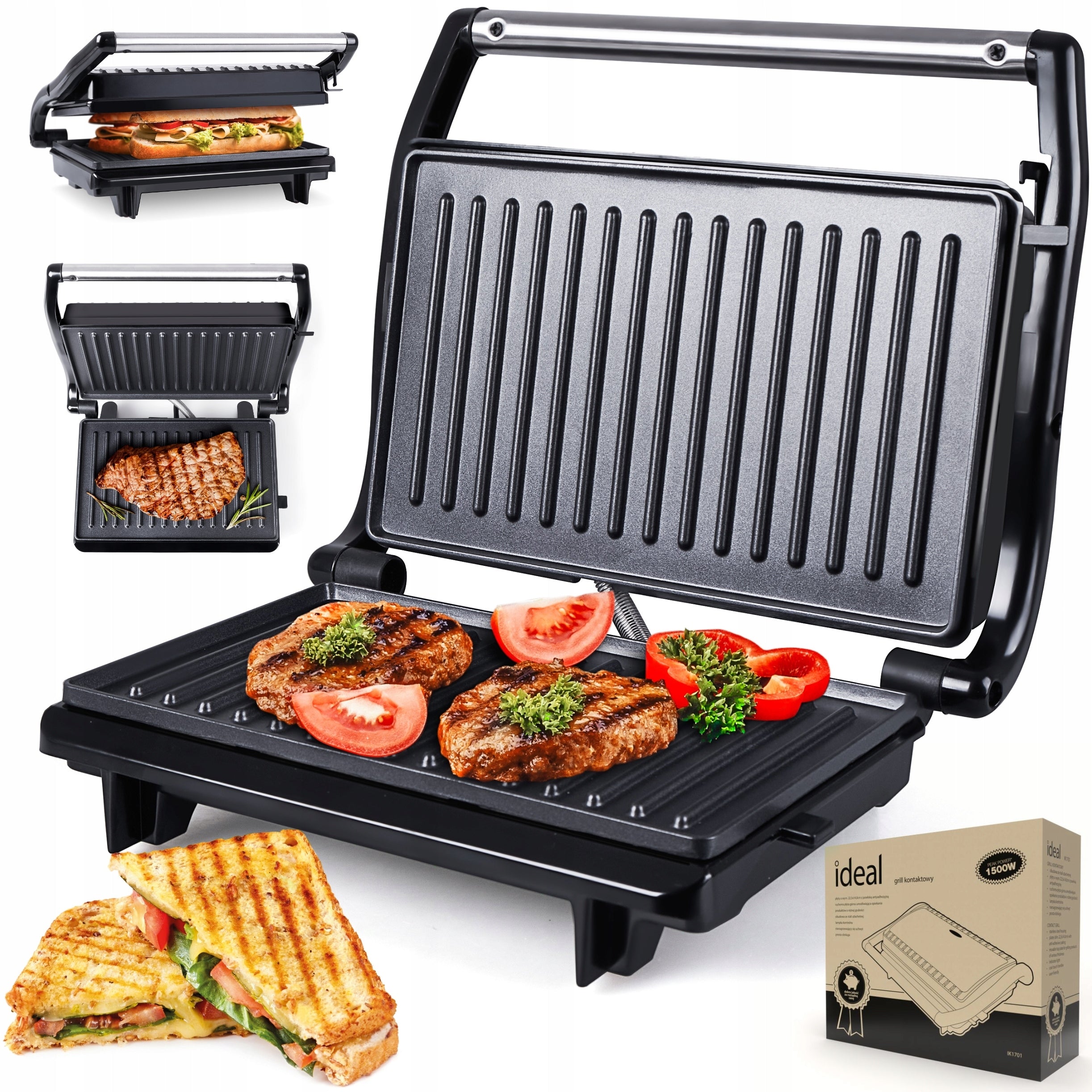 GRILL ELECTRIC TOASTER 1500W CONTACT STRONG