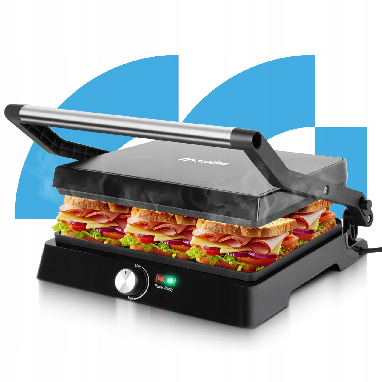 GRILL ELECTRIC TOASTER OVEN FOR PANINI SANDWICHES FOLDING STRONG 2200W Manufacturer code Grill Elektryczny Opiekacz 113328