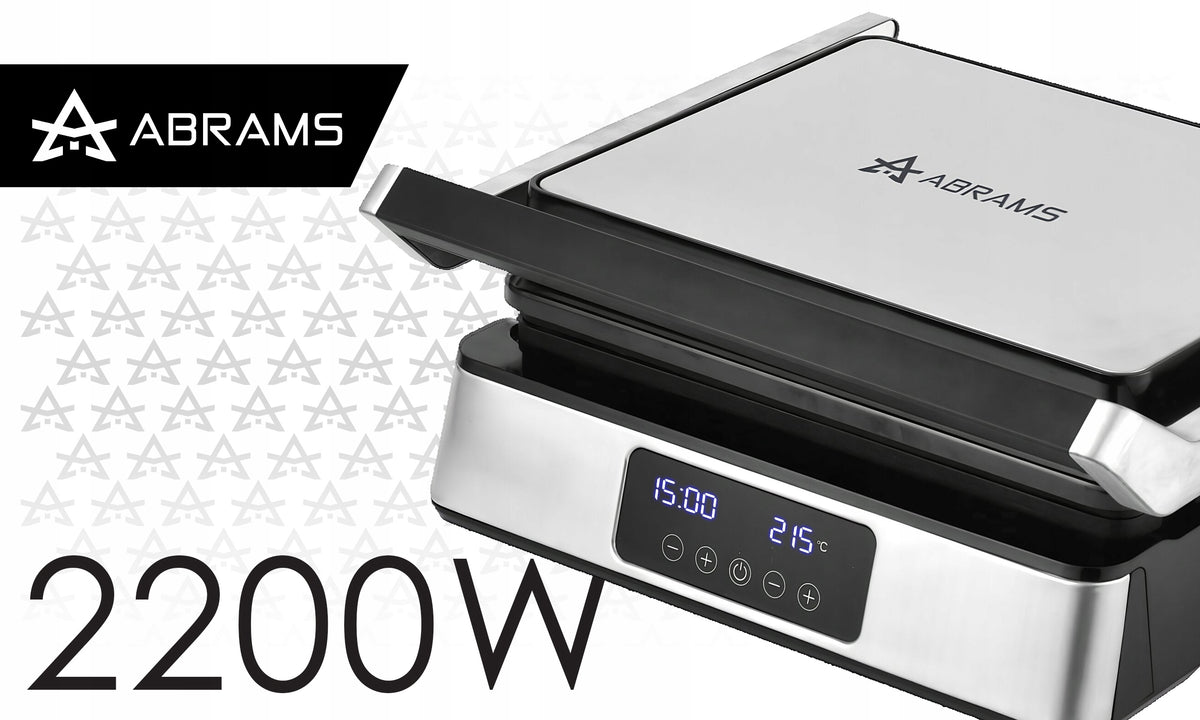 GRILL WAFFLE IRON ELECTRIC TOASTER PANINI + WAFFLES LARGE POWER 2200W Packaging status original