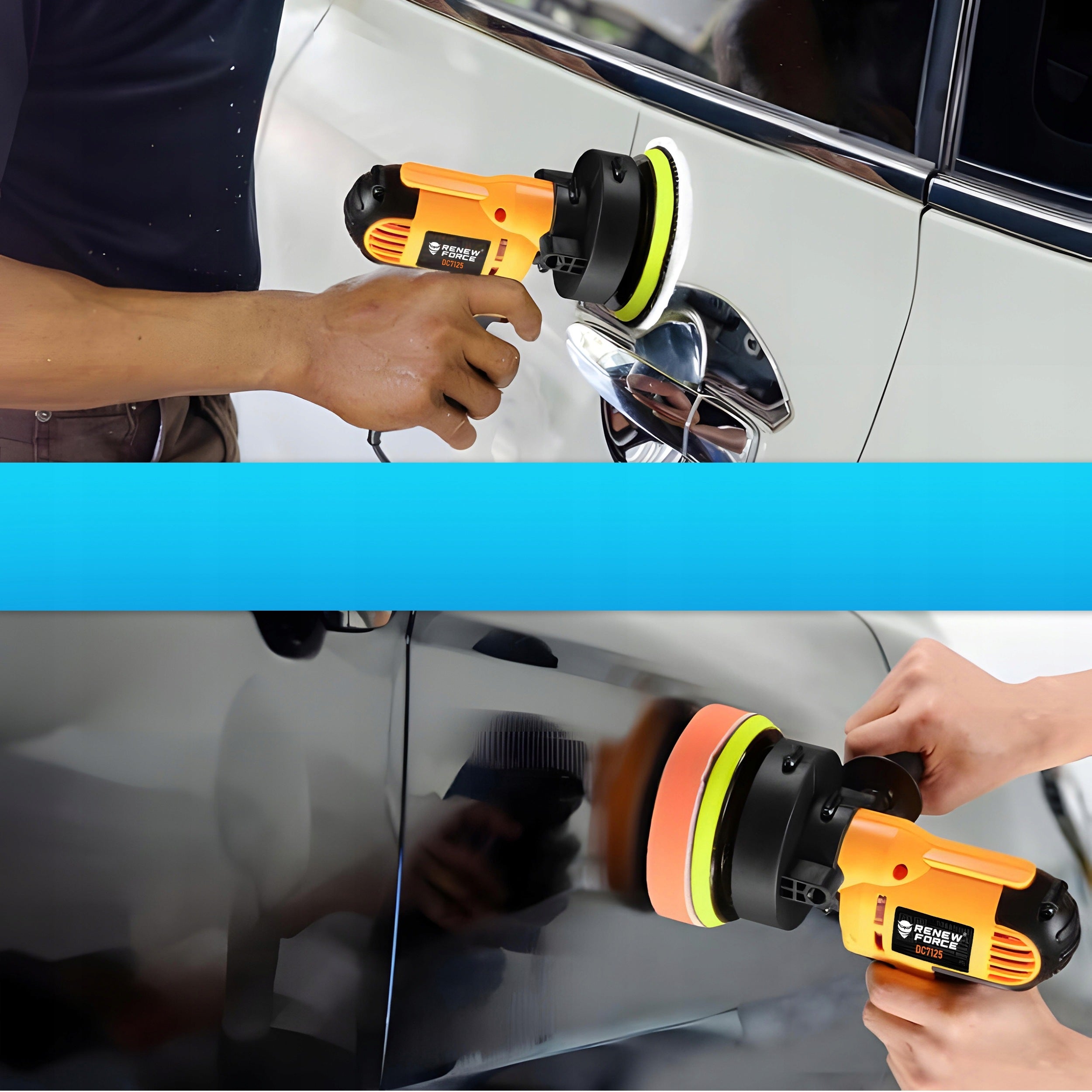 GRINDER CAR POLISHER POLISHING MACHINE SPONGE SET 600-3700 RPM Manufacturer code SZLIFIERKA DO SAMOCHODU AUTA LAKIERU RYS XL 2