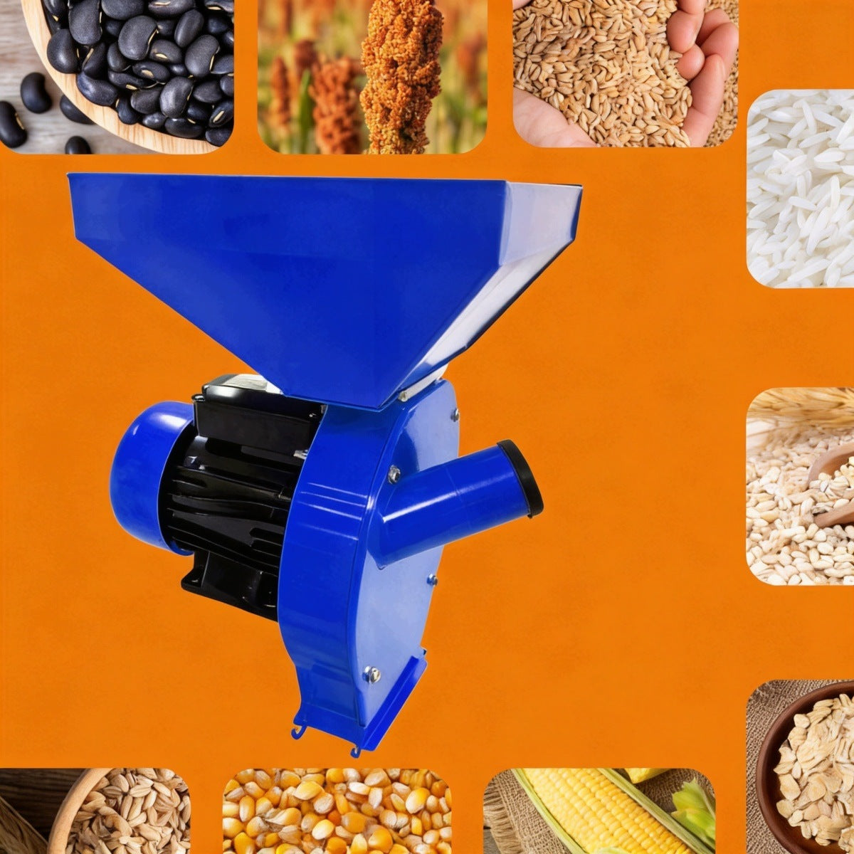 GRINDER GRAIN SHOT BLASTING MACHINE FEED 1.1 kW 4 X SIEVE SHREDDER Brand no brand