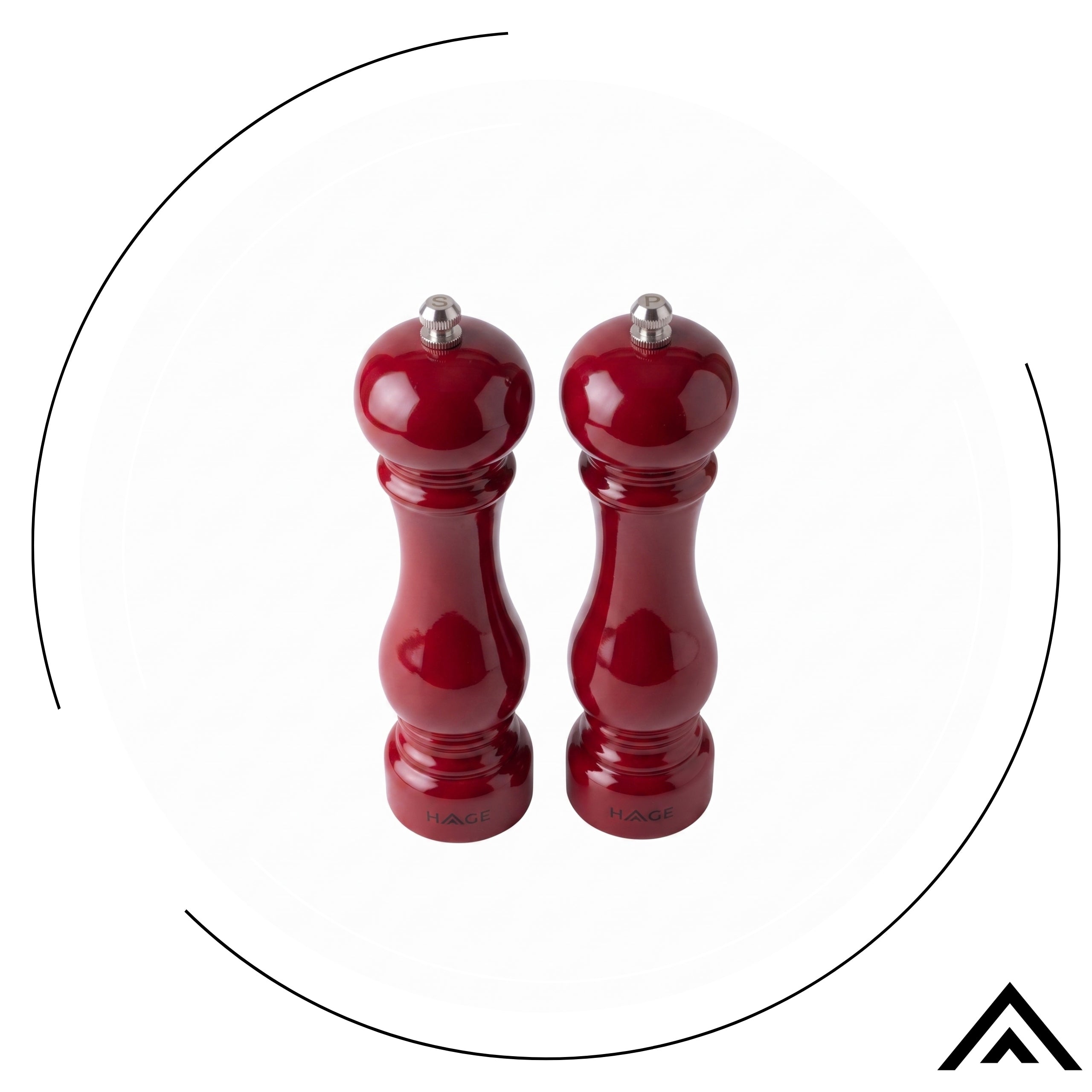 GRINDER SALT AND PEPPER GRINDERS HAND CERAMIC FILAMENT RED 2 PCS. Manufacturer code Młynek do Pieprzu i Soli ręczny czerwony