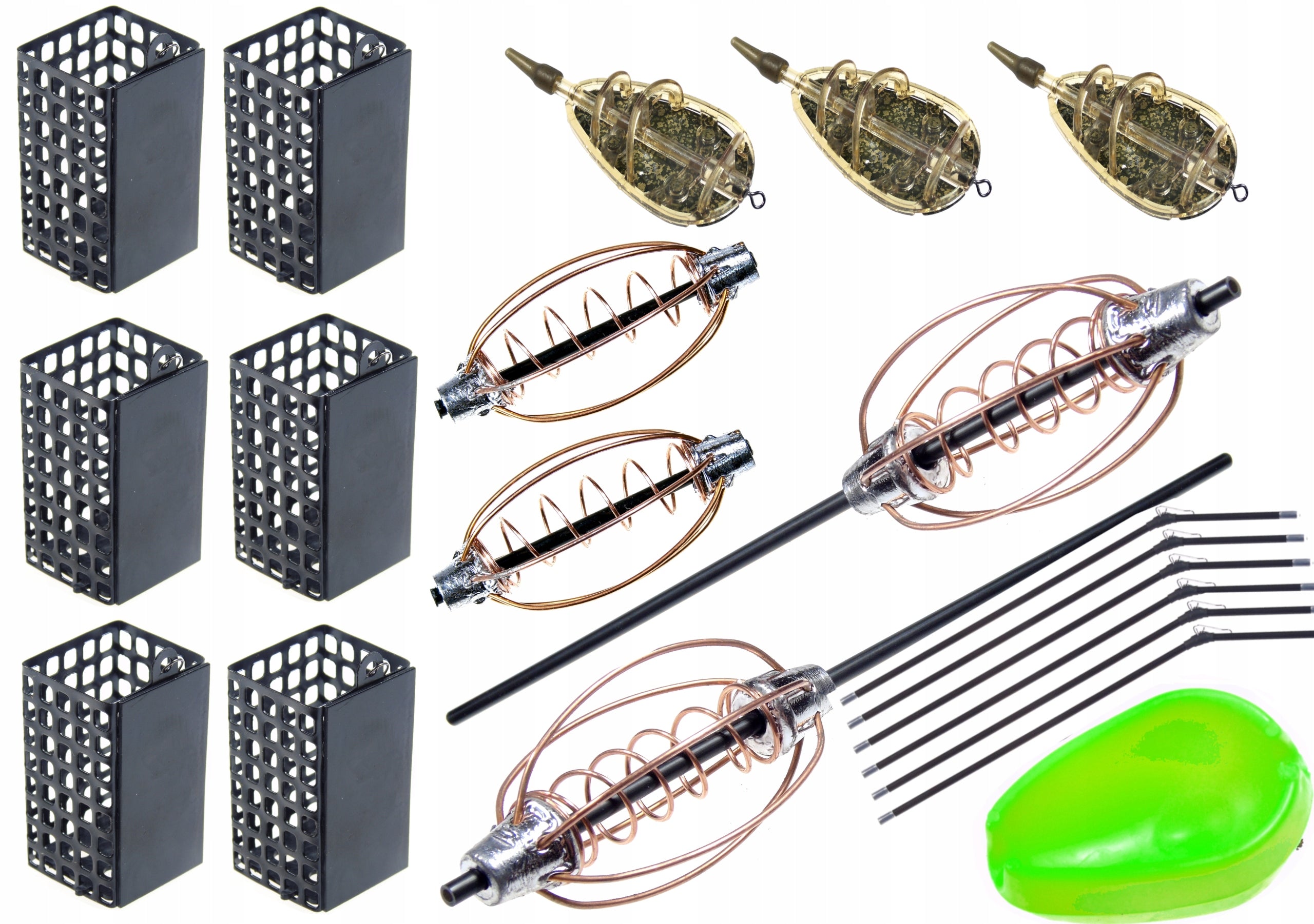 GROUND SET 6 x BASKET 20/30/40G 6x TUBE FORM SPRING GROUND LAKE