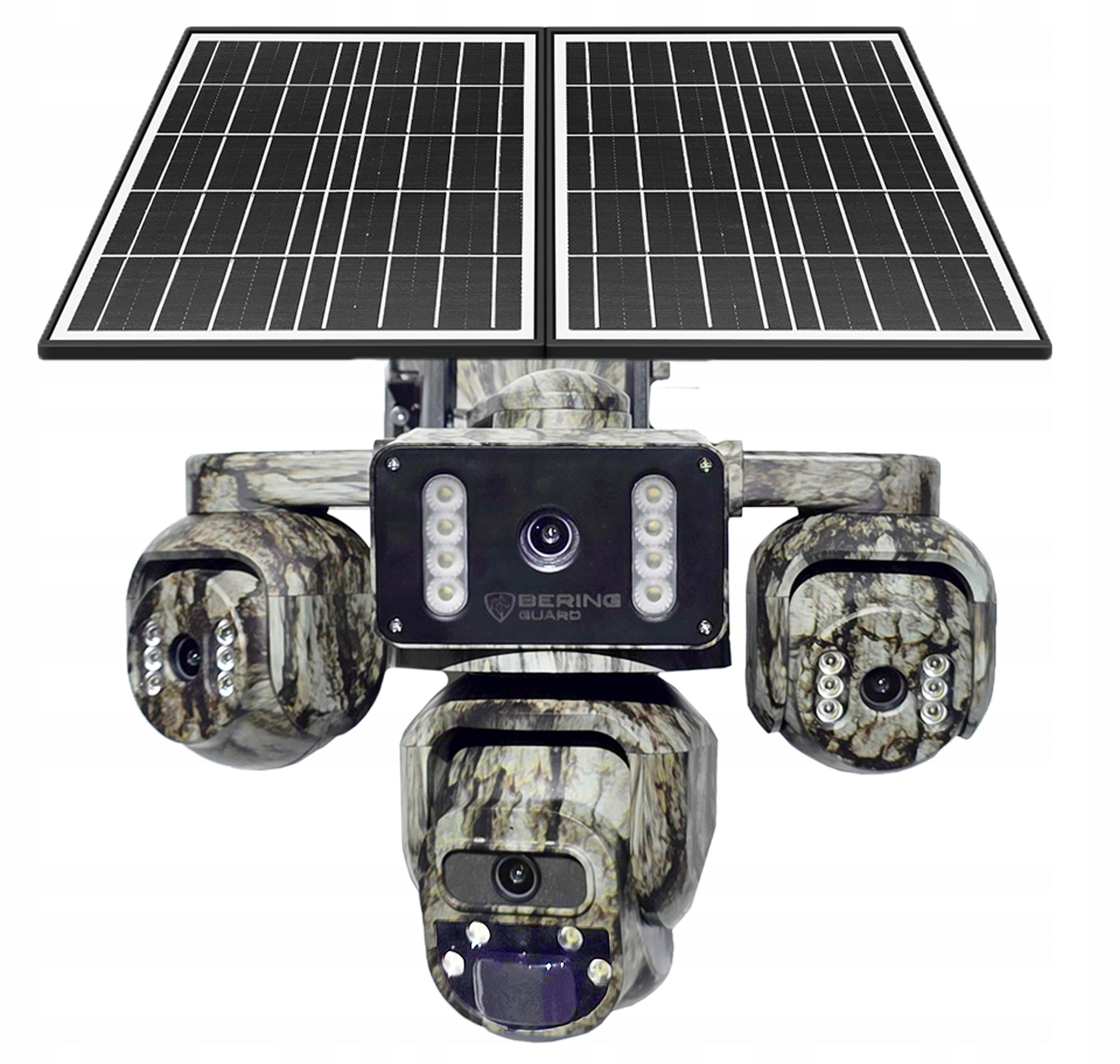 GSM SOLAR outdoor camera 4 INDEPENDENT ROTARY CAMERAS 8 MPX Zoom BERING