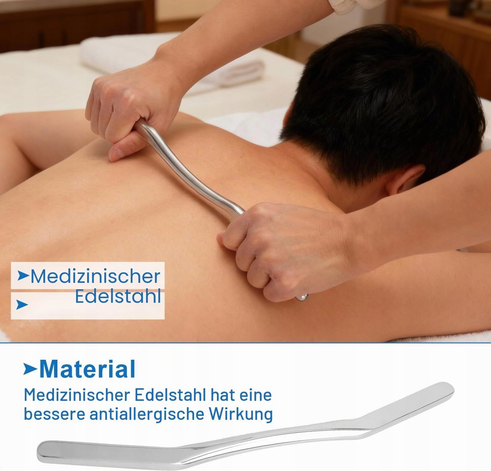 GUA SHA MASSAGE SCRAPER 30CM FOR LEG BACK MUSCLE FASCIA Manufacturer code Bez marki