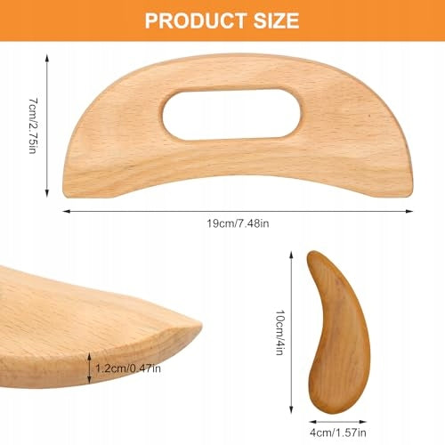 GUA SHA MASSAGER WOODEN BODY FACE MASSAGE SET FOR WOMEN Kind stone set