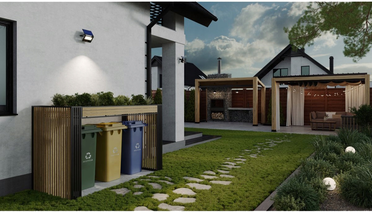 GUARDOS solar LED floodlight, dummy camera, 300lm, 6400K, IP65, GTV Light color cold white