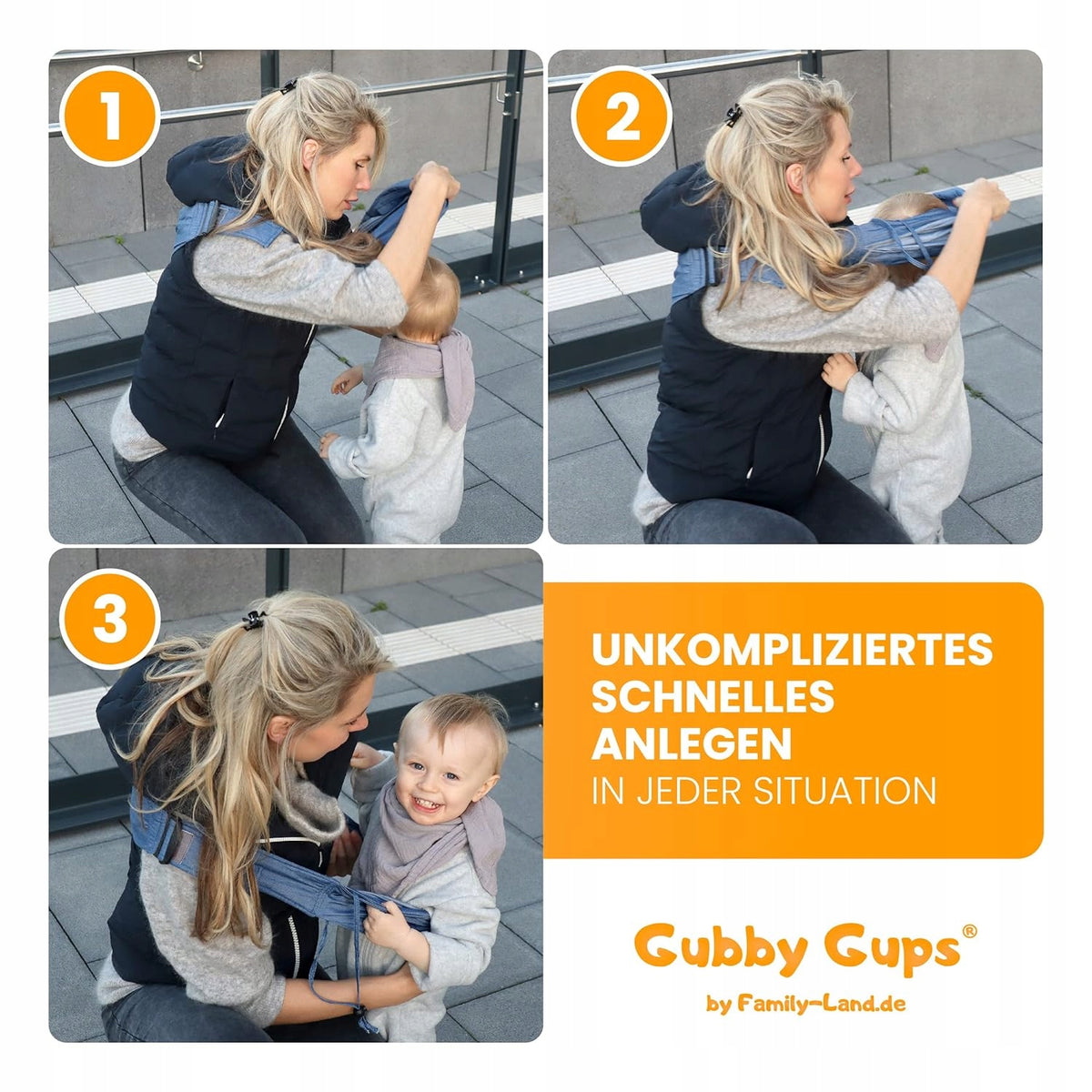 GUBBY GUPS carrier PAS scarf up to 15kg Color pink