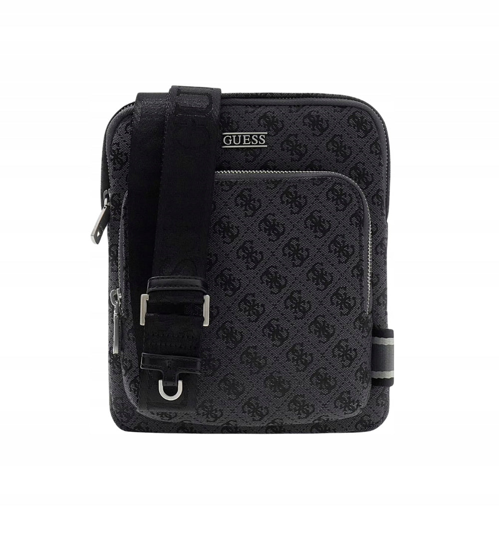 GUESS Black men's fabric sachet in monogram Boston