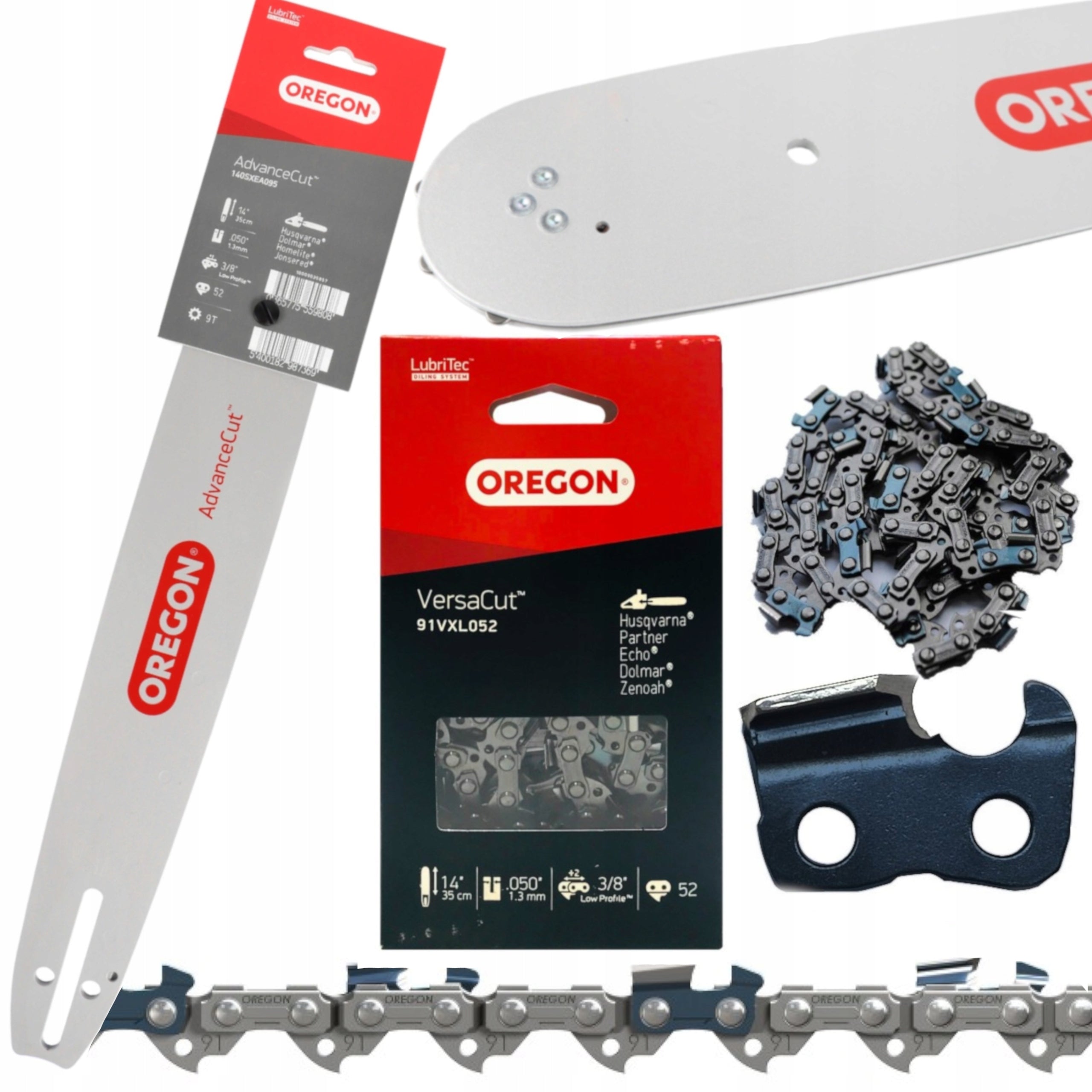 GUIDE 14'' 35 cm 3/8 1,3 52 LINKS + CHAIN PARTNER MAKITA HUSQVARNA