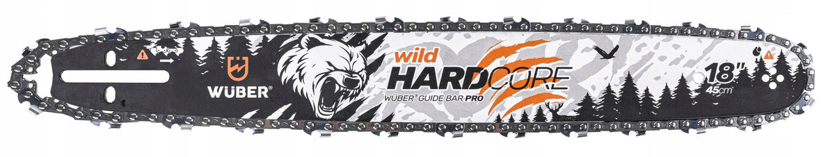 GUIDE FOR CHAINSAW 18" 45CM + 2X CHAIN 0.325" WUBER Packaging status original