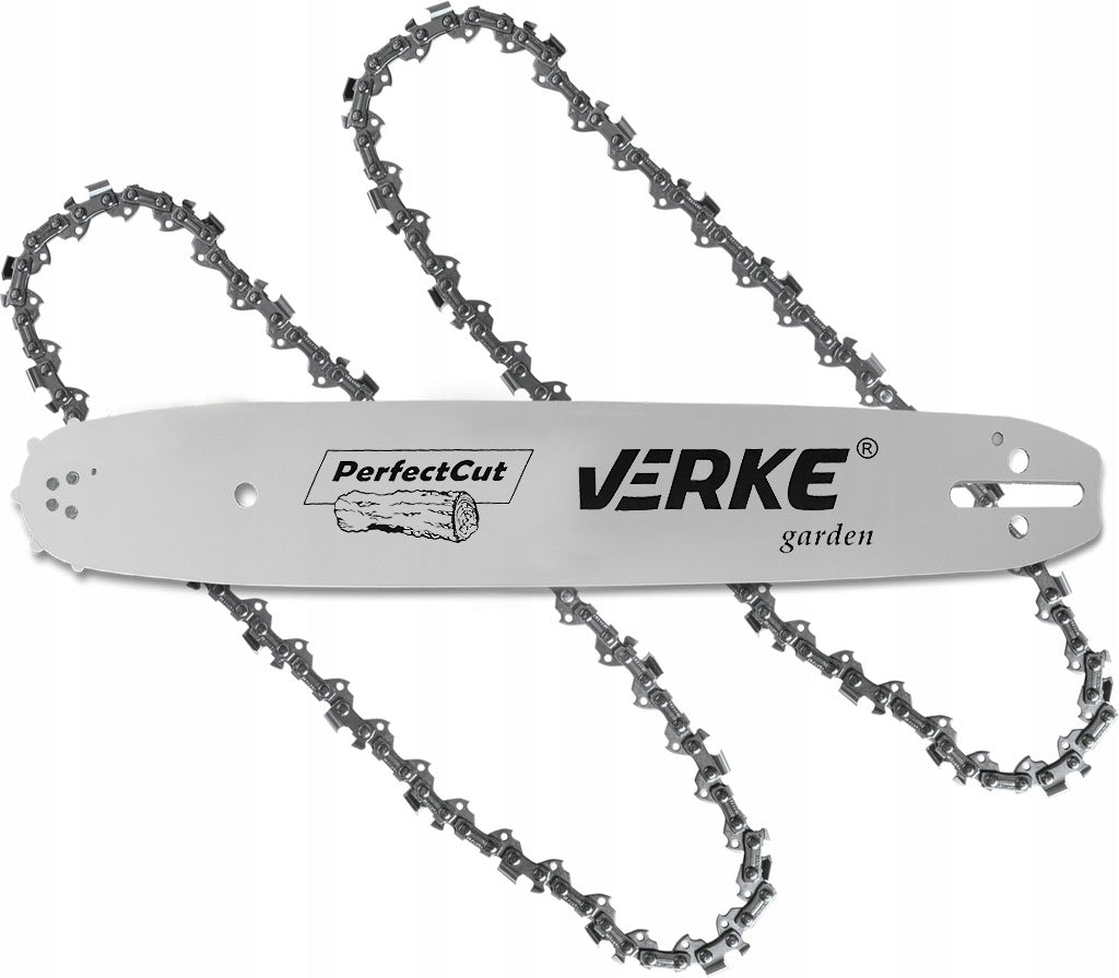 GUIDE WITH 2 CHAINS FOR COMBUSTION SAW 15" 38cm 3/8 1,3mm 56T Brand Verke