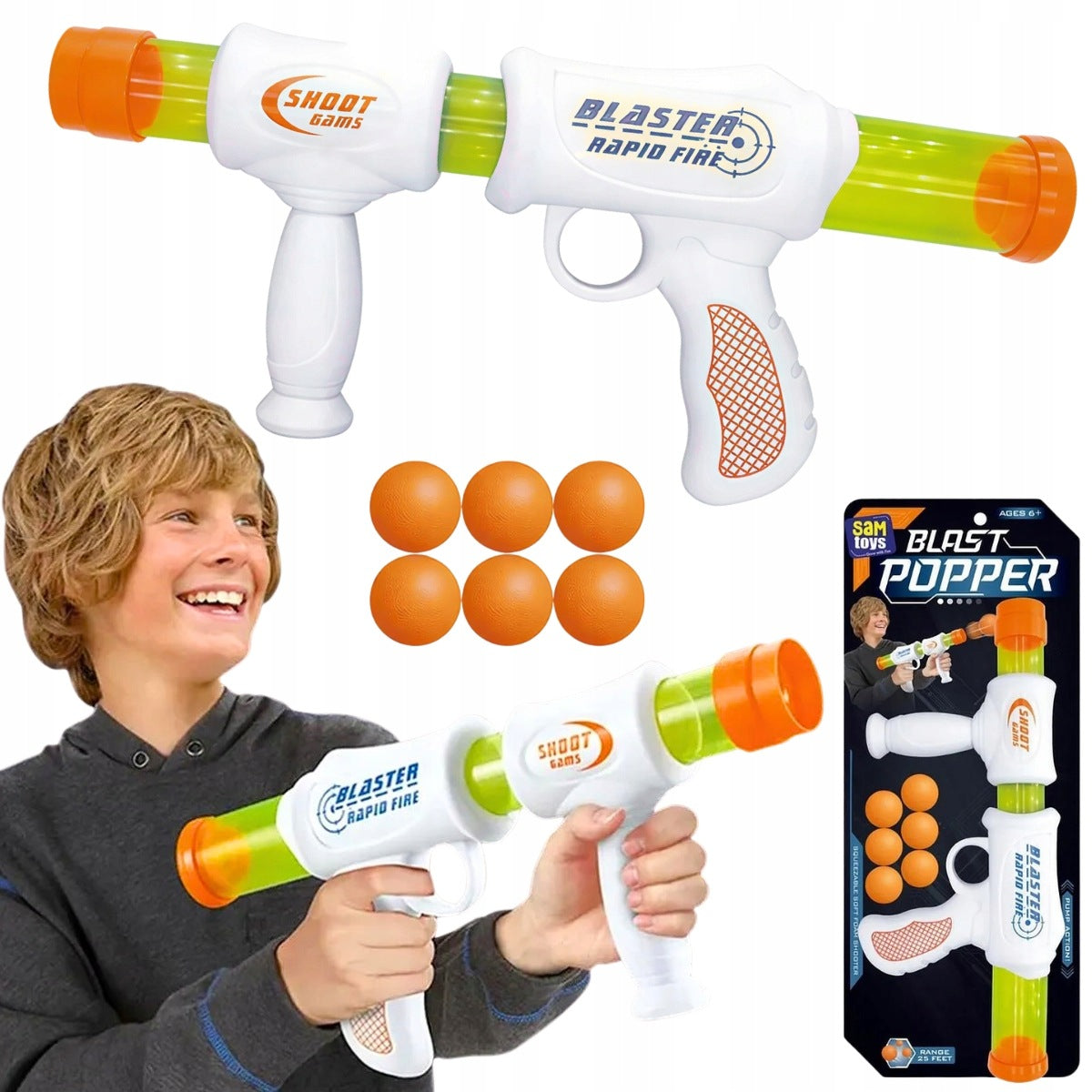 GUN FOR SOFT FOAM BULLETS LAUNCHER RIFLE