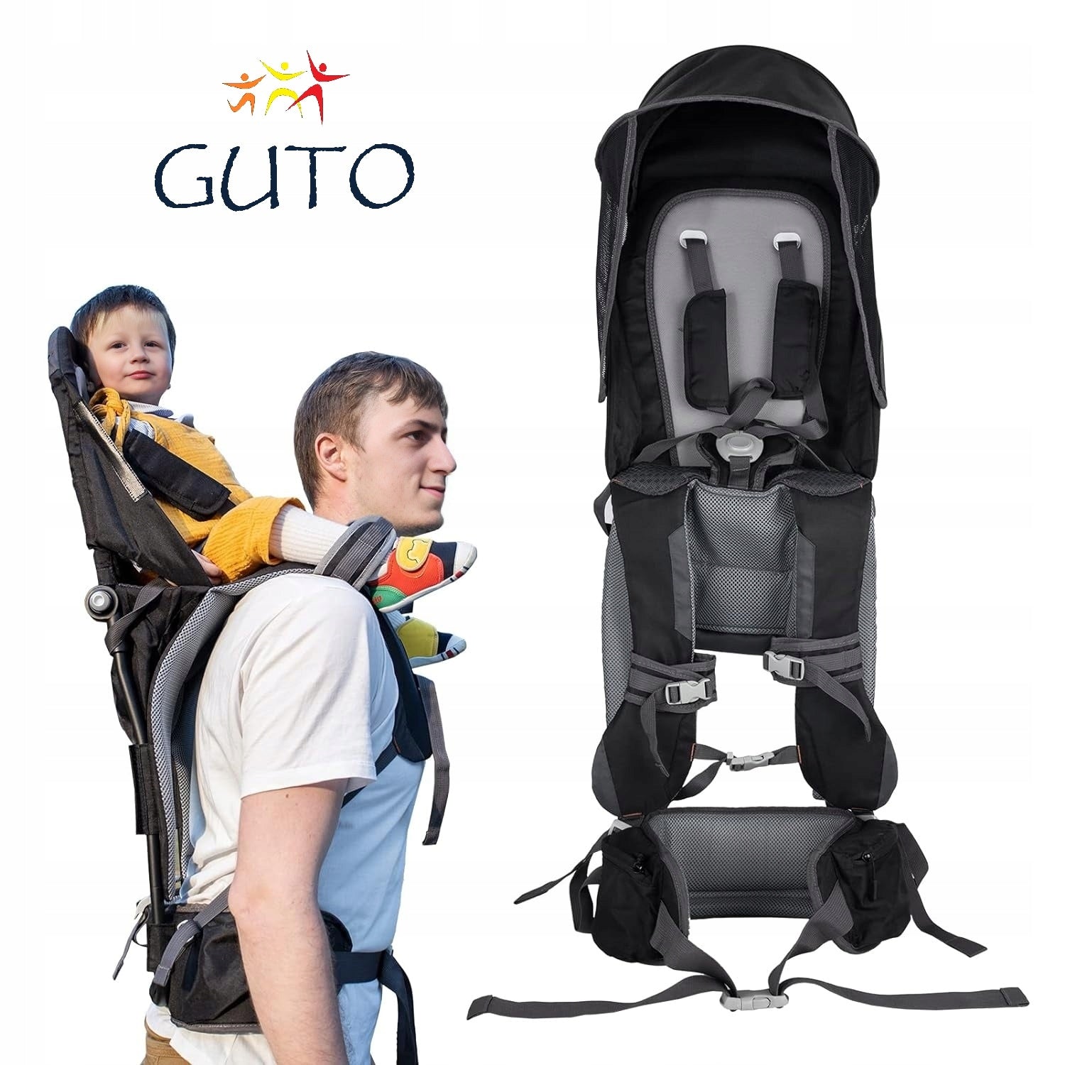 GUTO HIKING RAM, SUPER LIGHTWEIGHT GREY SPORTS HIKING CARRIER for kids