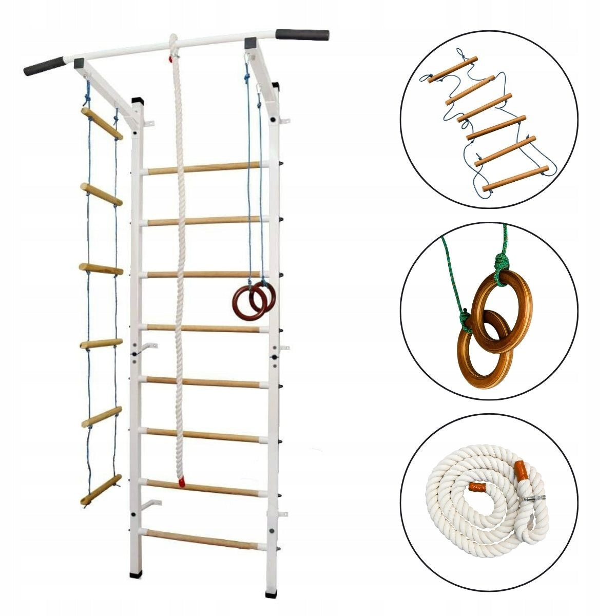 GYMNASTIC LADDER METAL WHITE SPORT CHILD PLUS Brand Małpiszon