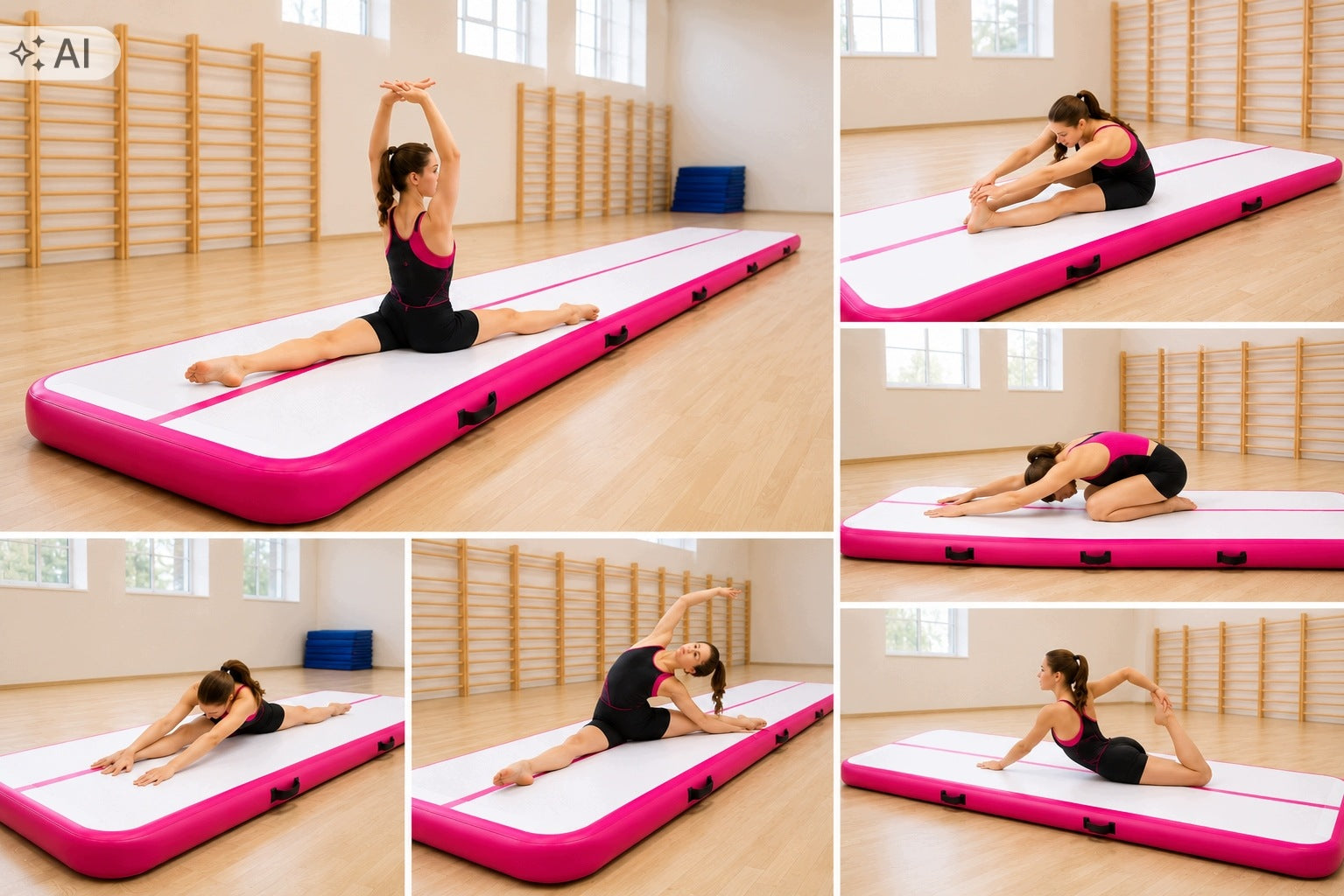 GYMNASTIC MAT Acrobatic Path AIR MAT Inflatable Mattress Pump 5M Manufacturer code AIR TRUCK PINK 5M RÓŻOWA