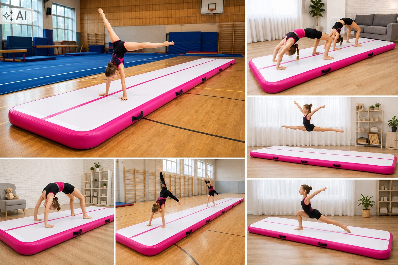 GYMNASTIC MAT Acrobatic Path AIR MAT Inflatable Mattress Pump 5M Packaging status original