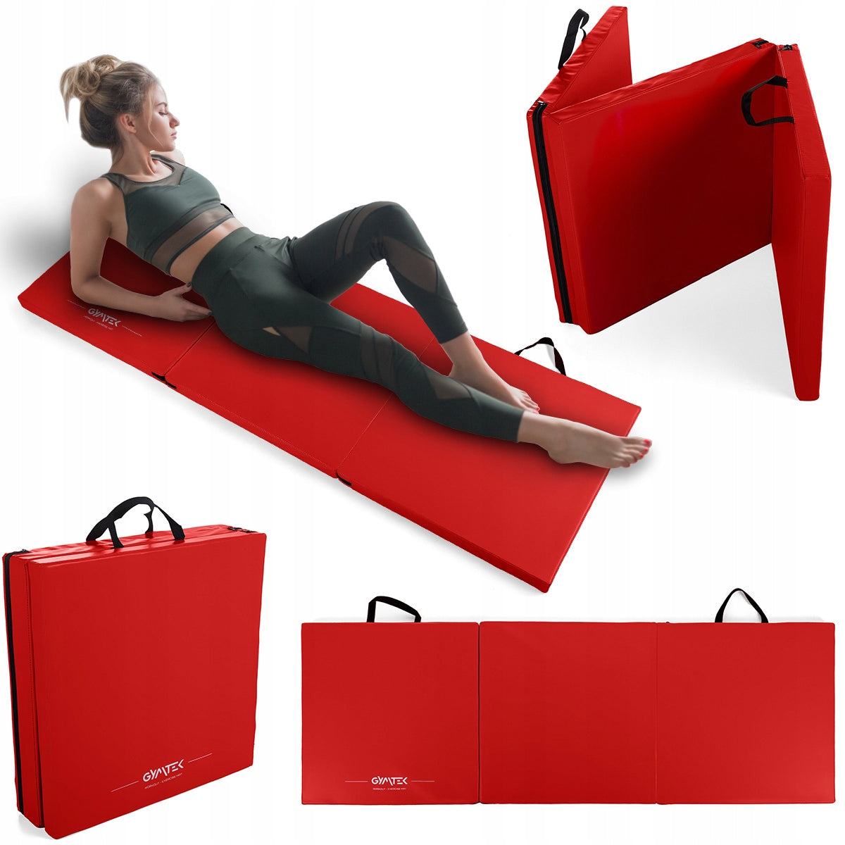 GYMNASTIC MATTRESS EXERCISE MAT FOLDING FITNESS YOGA 180X60X5 GYMTEK